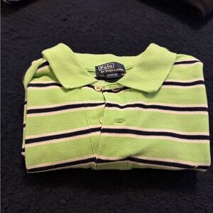 Polo by Ralph Lauren Green Striped Kids Polo Shirt